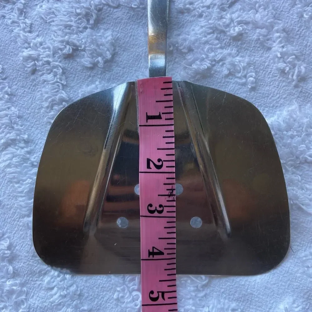 VTG ROBINSON STAINLESS STEEL USA Extra Wide Kitchen Spatula Wooden Handle 12